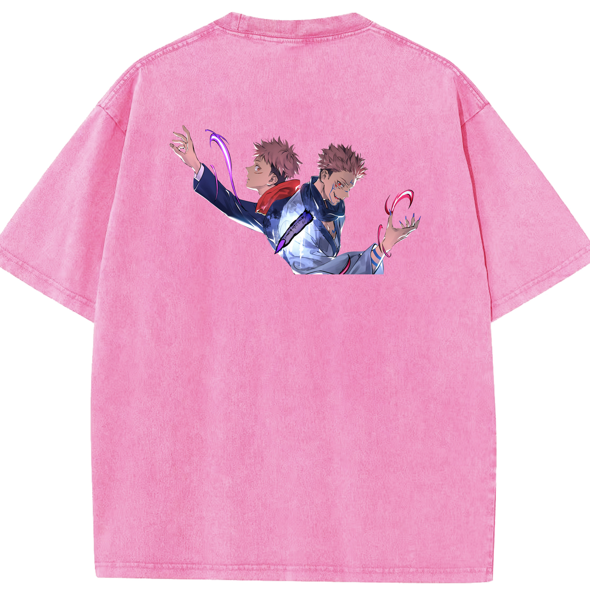 （画像用） 呪術廻戦 Jujutsu Kaisen 綿100% ヴィンテージ風 半袖Tシャツ（背面プリント）